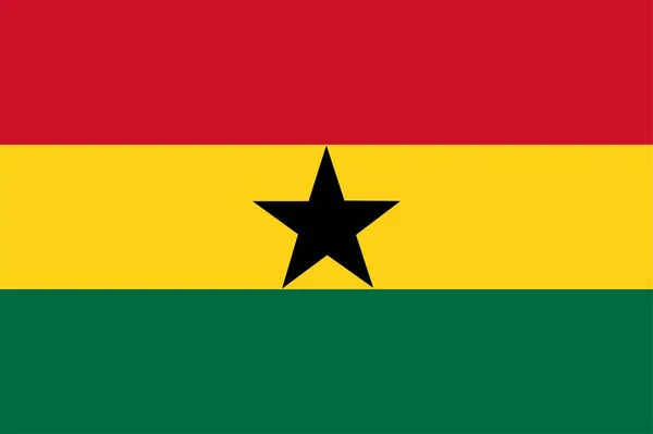 Bandeira Nacional Gana Ilustração Vetorial Ilustração Vetorial — Vetor de Stock
