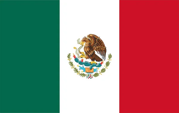 Drapeau National Mexique Illustrateur Vectoriel Illustration Vectorielle — Image vectorielle