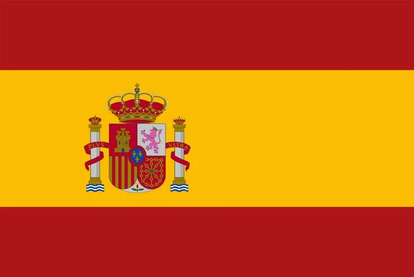 Drapeau National Espagne Illustration Vectorielle Illustration Vectorielle — Image vectorielle