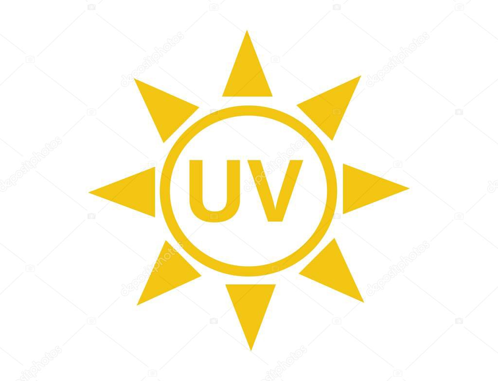 Isolated UV symbol. Concept of prevention and weather conditions. .Vector illustration
