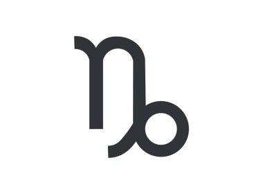 Simple capricorn astrological sign. Concept of astrology. Vector illustration