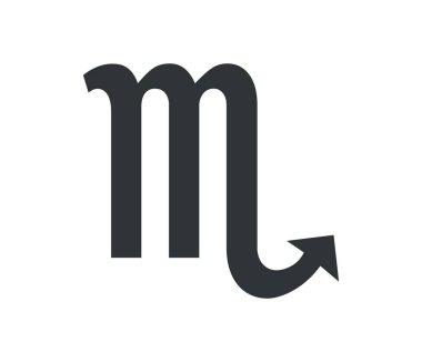 Simple scorpio astrological sign. Concept of astrology. Vector illustration