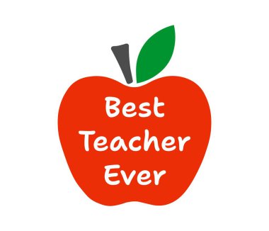 Best teacher ever vector. Concept of educaction. Vector illustration clipart