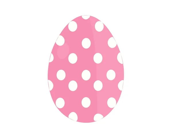 Izolované Růžové Velikonoční Vejce Koncept Velikonočního Svátku Vektorová Ilustrace — Stockový vektor