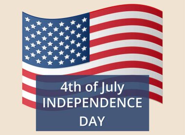 Bağımsızlık Günü ABD Vektörü. 4 Temmuz tatil günü. Vektör illüstrasyonu