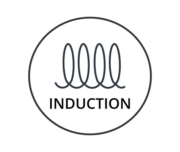 Matlagning Induktion Symbol Vektor Illustration Vektorillustration — Stock vektor