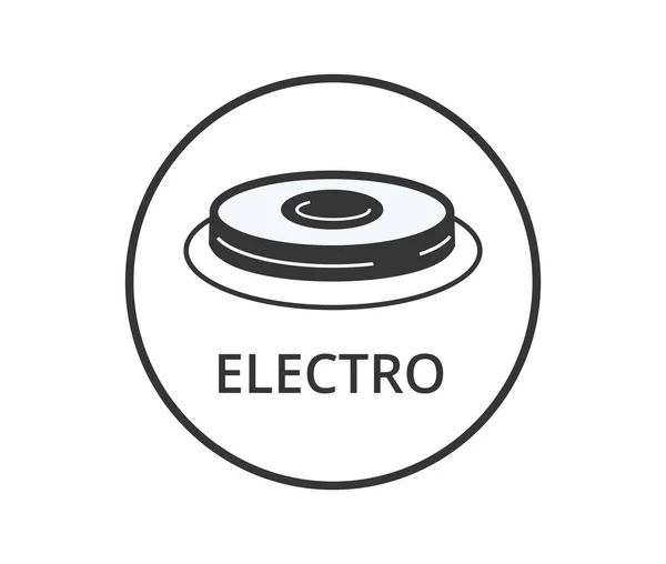 Elektrisch Fornuis Pictogram Een Cirkel Vector Illustratie Vectorillustratie — Stockvector