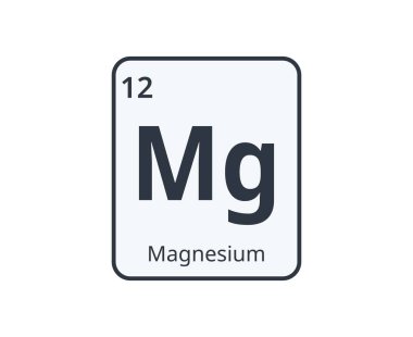 Magnesium Chemical Element Icon. Vector Illustration. Vector illustration clipart