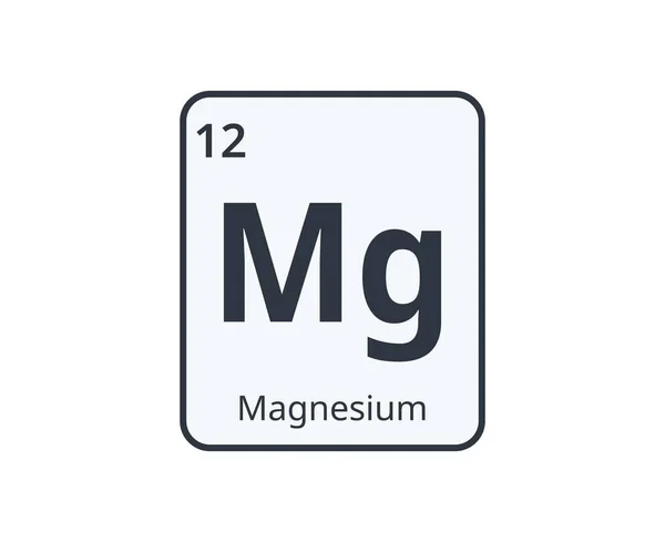 Icono Elemento Químico Magnesio Ilustración Vectorial Ilustración Vectorial — Vector de stock