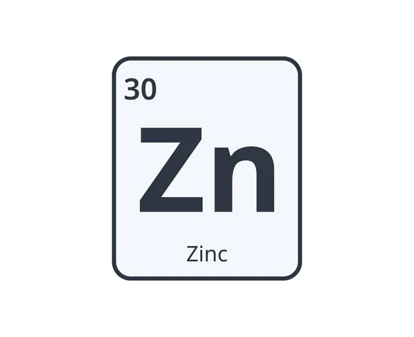 Zinco Químico Element Graphic Science Designs Ilustração Vetorial — Vetor de Stock