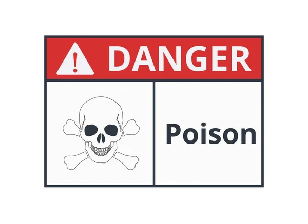 Danger Warning Sign Poison Element Ilustração Vetorial Ilustração Vetorial — Vetor de Stock