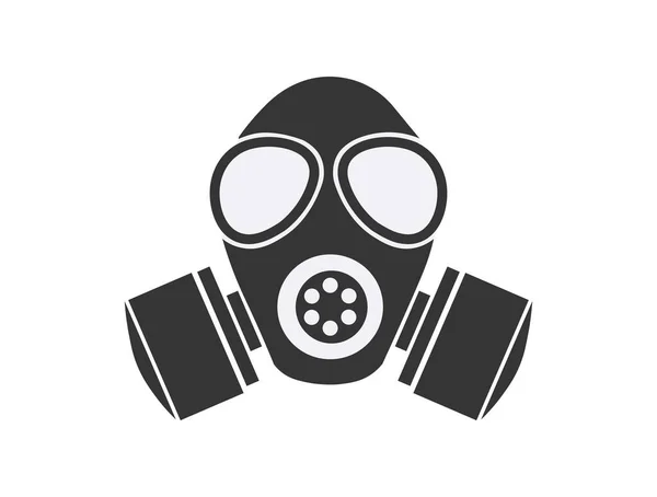 Símbolo Monocromático Máscara Gas Simple Ilustración Vectorial Ilustración Vectorial — Vector de stock