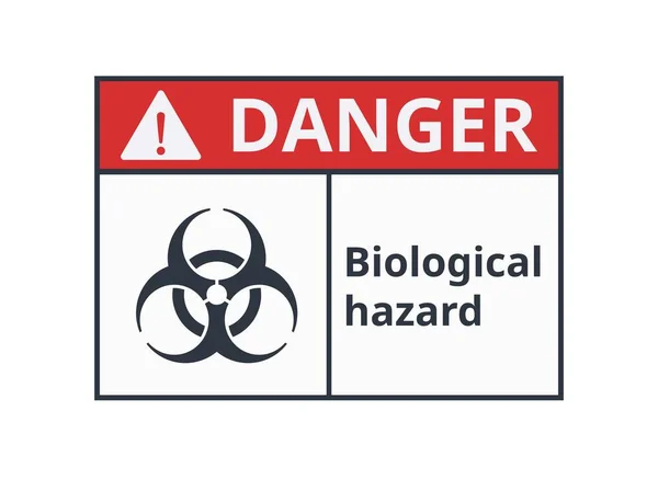 Предупреждающий Знак Биологической Опасности Вектор Знаков Предупреждений Безопасности Векторная Иллюстрация — стоковый вектор