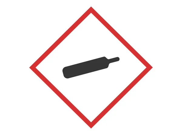 Изолированный Символ Ghs Газовых Бутылок Концепция Маркировки Химических Веществ — стоковый вектор
