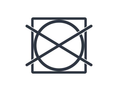 Tumble Kurutma Sembolü. Çamaşır Sembolleri kavramı. Vektör illüstrasyonu