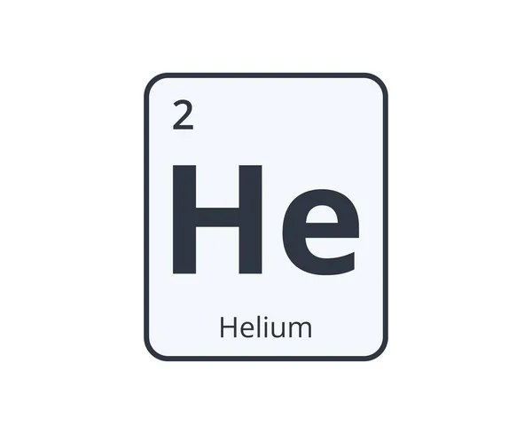 Helium Chemical Element Graphic Science Designs Vector Illustration — Stock Vector