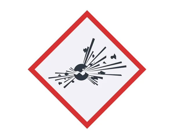 Символ Изоляции Взрывающейся Бомбы Концепция Маркировки Химических Веществ Векторная Иллюстрация — стоковый вектор