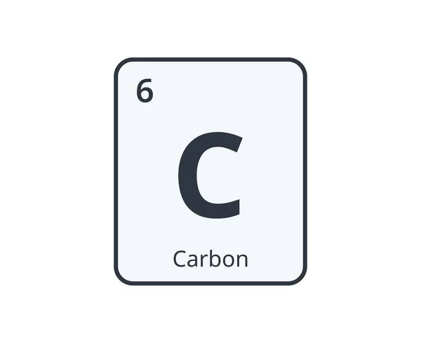 Elemento Chimico Del Carbonio Grafico Disegni Scientifici Illustrazione Vettoriale — Vettoriale Stock