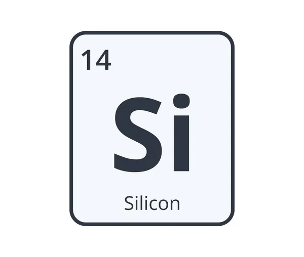 Silicon Chemical Element Graphic Science Designs Inglês Ilustração Vetorial — Vetor de Stock