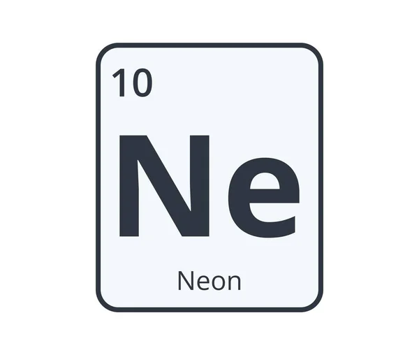 Neon Chemical Element Graphic Science Designs Inglês Ilustração Vetorial — Vetor de Stock