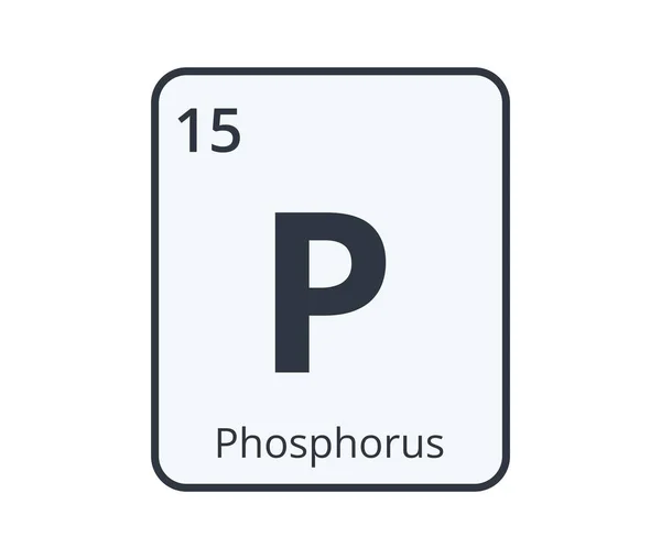 Bilim Tasarımları Için Fosfor Kimyasal Element Grafiği Vektör Illüstrasyonu — Stok Vektör