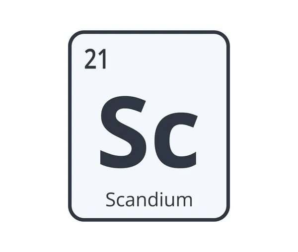 Scandium Chemical Element Graphic Science Designs Inglés Ilustración Vectorial — Archivo Imágenes Vectoriales