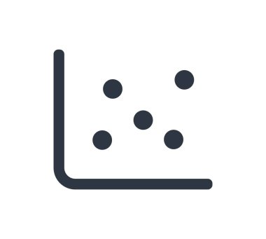 İzole edilmiş Scatter Grafik Sembolü. Diyagram Sembolleri Konsepti. 
