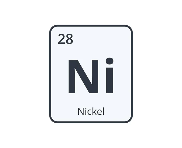 Nickel Chemical Element Graphic Science Designs Inglês Ilustração Vetorial —  Vetores de Stock