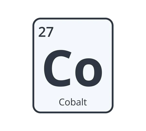 Elemento Chimico Cobalto Grafico Disegni Scientifici Illustrazione Vettoriale — Vettoriale Stock