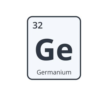 Germanium Kimyasal Element Bilim Tasarımları için Grafiksel. Vektör illüstrasyonu
