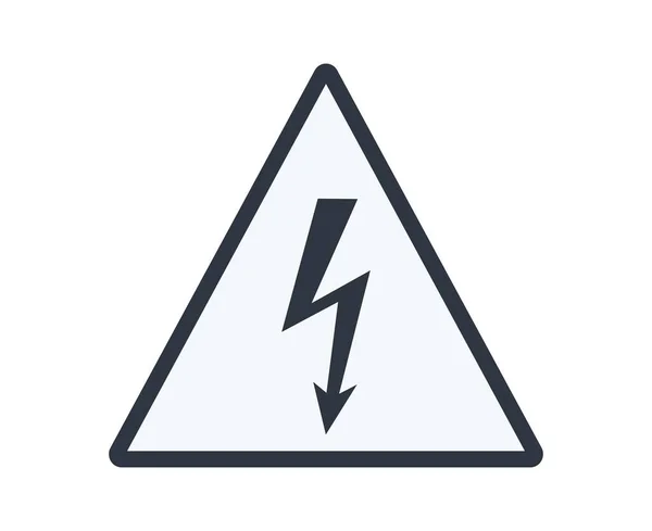 Απομονωμένη Προειδοποιητική Ένδειξη Ηλεκτρικού Ρεύματος Έννοια Της Πρόληψης Εικονογράφηση Διανύσματος — Διανυσματικό Αρχείο