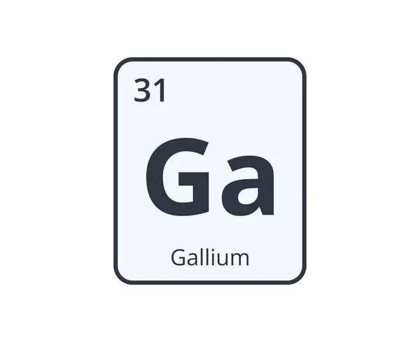 Gallium Chemical Element Graphic Science Designs Inglês Ilustração Vetorial —  Vetores de Stock