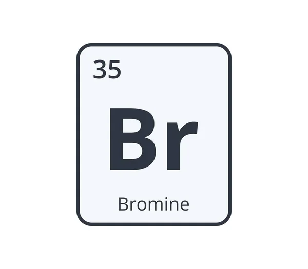 Bromine Chemical Element Graphic Science Designs Vektorillustration — Stockvektor