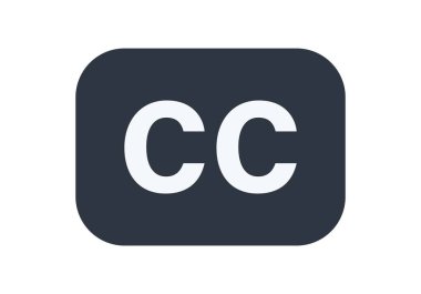 Kapalı Altyazı Sembolü. Medya ve televizyon kavramı. Vektör illüstrasyonu