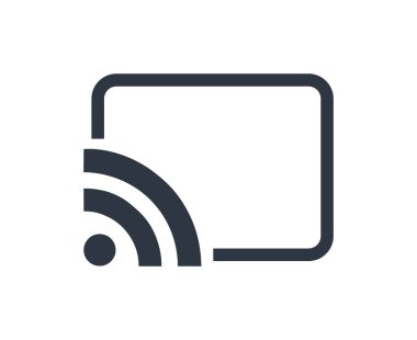 Monokromatik Ekran Dizisi Sembolü. Teknoloji ve kablosuz ağ kavramı. Vektör illüstrasyonu