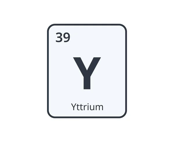 Символ Елементарного Елемента Yttrium Графіка Наукових Проектів Векторні Ілюстрації — стоковий вектор