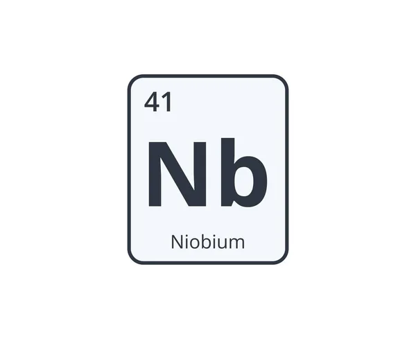 Символ Елемента Niobium Графіка Наукових Проектів — стоковий вектор