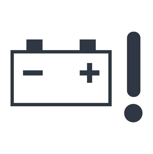 Symbol Für Batterieversagen Vektorillustration — Stockfoto