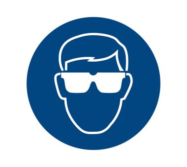 Göz koruma sembolü takın. Vektör illüstrasyonu