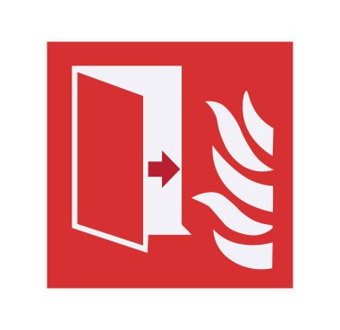 Yangın Koruma Kapısı Sembolü. Vektör illüstrasyonu