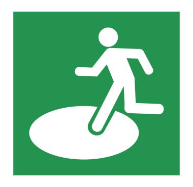 Doğal Afet Açık Hava Sığınağı Sembolü. Vektör illüstrasyonu