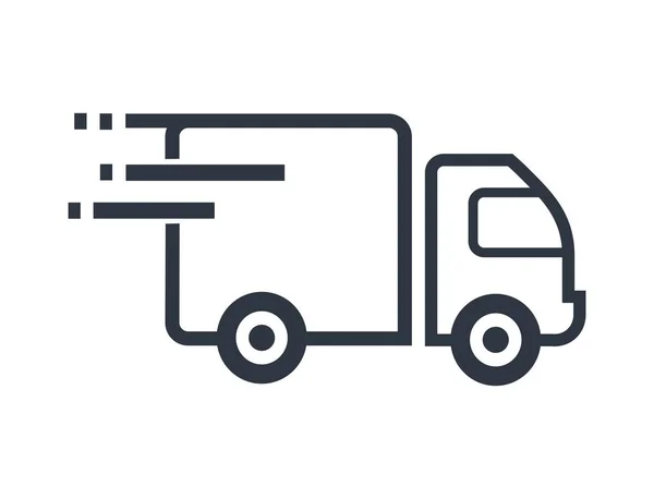 Símbolo Camión Envío Ilustración Vectorial — Vector de stock