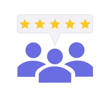 Renkli Müşteri Geri bildirim Sembolü. - Evet. Vektör illüstrasyonu