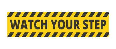 Adım Sembolüne dikkat et. Vektör illüstrasyonu