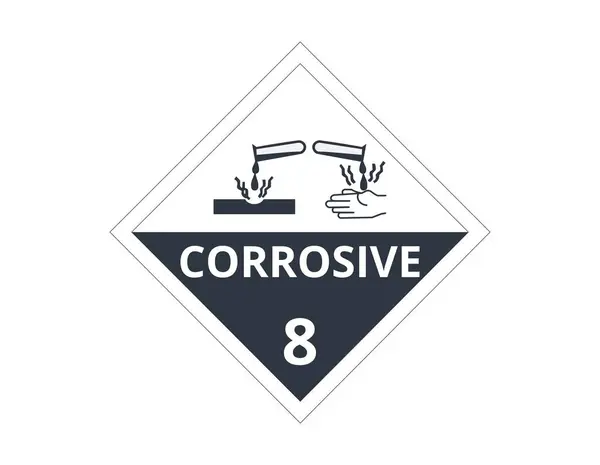 Sustancias Corrosivas Símbolo Peligro Ilustración Vectorial — Vector de stock