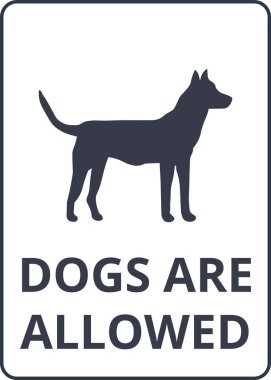 Köpekler sembol olarak kullanılabilir. Vektör illüstrasyonu