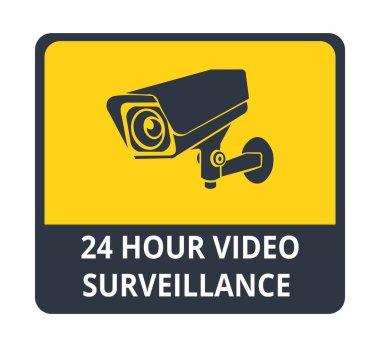 Security surveillance camera sign. Vector illustration clipart