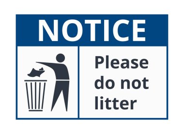 Çöp sembolü kullanmayın uyarısı. Vektör illüstrasyonu