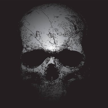 Vector image of a skull in an engraving style, a pragmatic sketch, bones, death, Halloween, horror, fear, anotomy, tattoo, shading