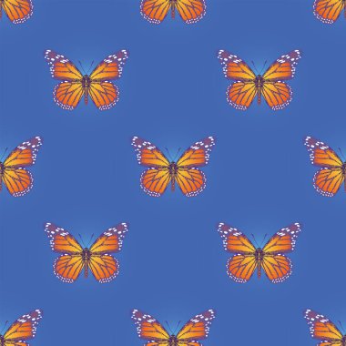 vector image of a seamless texture for printing on fabric and paper with butterflies